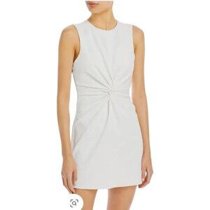 Cinq A Sept Andrea Ivory Sleeveless Twist Front Mini Dress